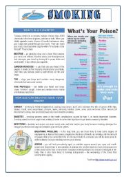 English Worksheet: Smoking