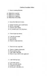 English worksheet: test