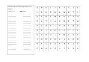 English Worksheet: -ING  VERBS - WORD SEARCH