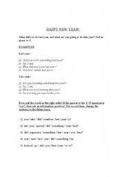 English Worksheet: Happy New Year