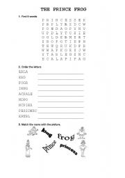 English Worksheet: the prince frog