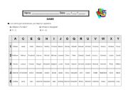 English Worksheet: Game