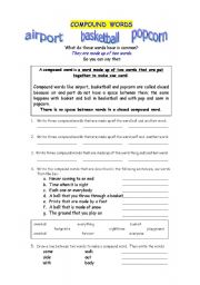 English Worksheet: COMPOUND NOUNS