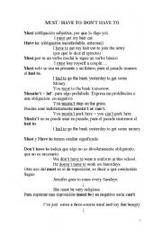 English Worksheet: must