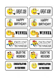 English Worksheet: STICKERS