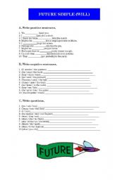 English Worksheet: Future Simple (will)
