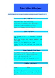 English Worksheet: Superlative Adjectives (part 2)