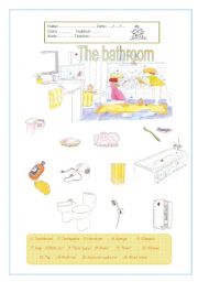 English Worksheet: The Bathroom 
