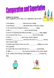 English Worksheet: Comparative and Superlative (part 3)