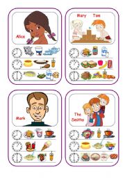 English Worksheet: Food Cards (Part 1 out of 5)