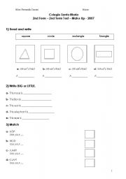 English worksheet: Make up test