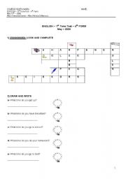 English Worksheet: english test