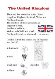 English Worksheet: There are four countries in the UK