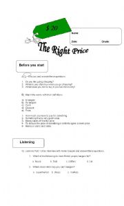 English worksheet: Listening comprehension lesson