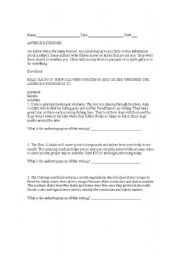 English worksheet: authors purpose