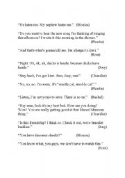English Worksheet: FRIENDS - The one with the prom video activity