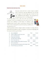 English Worksheet: routines