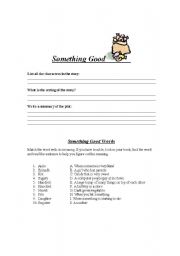 English worksheet: Munsch Worksheet