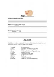 English worksheet: Pigs