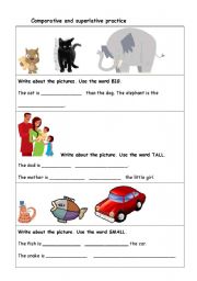 Comparative and Superlative Practice