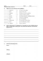 English Worksheet: Vocabulary Quiz - Commonly Confused Words