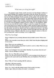 English Worksheet: the simple past tense