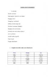 English Worksheet: Crime and punishment, vocabulary