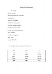 English worksheet: Crime and punishment, vocabulary