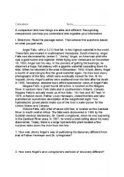 English Worksheet: Comparisons