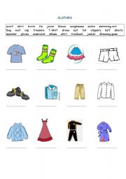 English Worksheet: Clothes