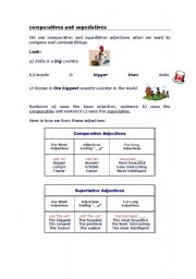 English Worksheet: Comparatives and Superlatives