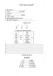 English Worksheet: verb to be