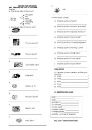 English Worksheet: Ask for opinions