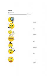 English worksheet: Feelings