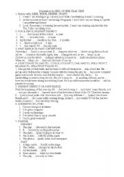 English Worksheet: EXERCISES FOR END-OF-THE YEAR TEST, 8th GRADE