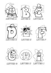 English Worksheet: abc - alphabet letters