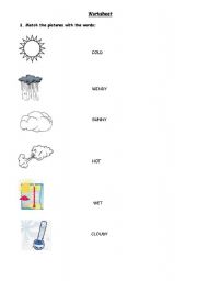 English Worksheet: WEATHER VOCABULARY