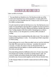 English Worksheet: Summer Olympics Speech Project
