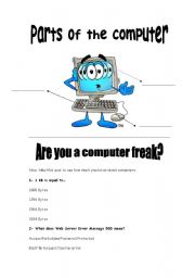 English Worksheet: Computers