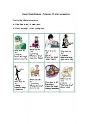 English Worksheet: Professions III (short conversations)