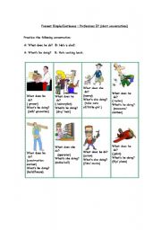 English Worksheet: Professions IV (short conversations)