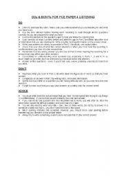 English Worksheet: fce tips 2