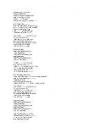 English Worksheet: song