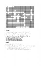 English worksheet: Jobs crossword