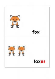 English worksheet: plurals fox