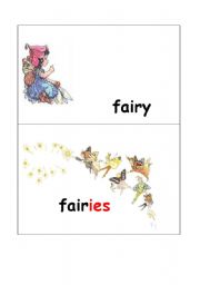 English Worksheet: plurals fairy
