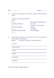 English worksheet: Giving Directions