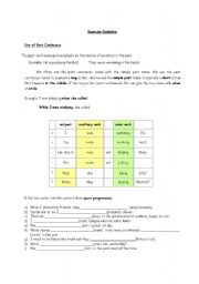 English Worksheet: Past continuous exercises