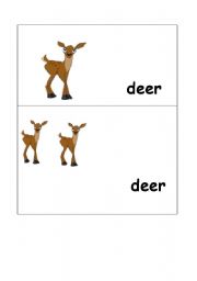 English Worksheet: deer-deer