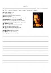 English Worksheet: Orlando Bloom